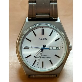 処分価格!!ALBAチタニウム ホワイト デイデイト(腕時計(アナログ))