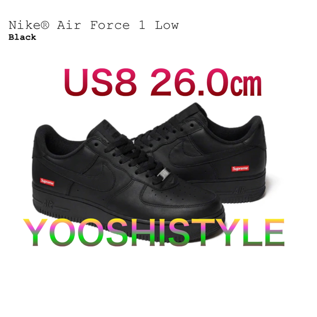 Supreme(シュプリーム)のSupreme® Nike® Air Force 1 Low 黒 26.0㎝ メンズの靴/シューズ(スニーカー)の商品写真