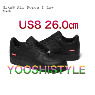 シュプリーム(Supreme)のSupreme® Nike® Air Force 1 Low 黒 26.0㎝(スニーカー)
