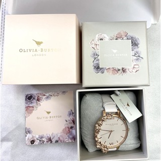 オリビアバートン(OLIVIA BURTON)の稼働　未使用保管品　OLIVIA BURTON 腕時計　花　ピンクゴールド　(腕時計)