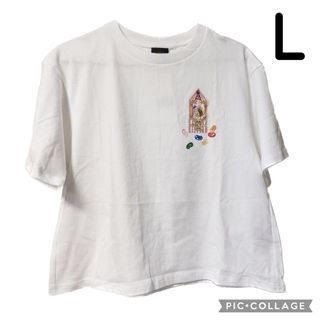 ジーユー(GU)の◆ GU ハリーポッター グラフィックT 百味ビーンズ 半袖 ホワイト L .(Tシャツ(半袖/袖なし))