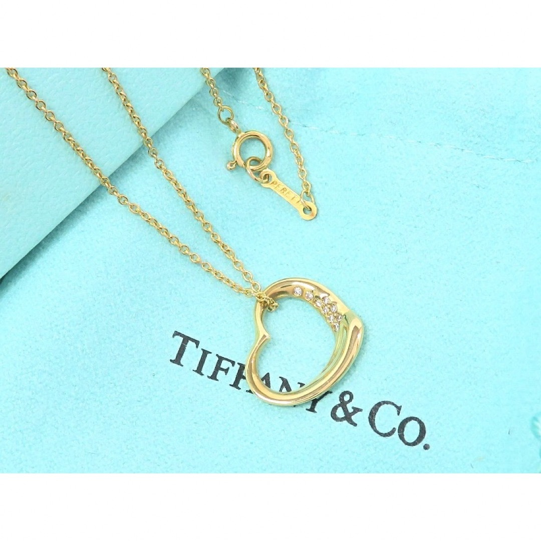 Tiffany & Co.(ティファニー)のメミルン様専用TIFFANY&Co 750 オープンハート ネックレス ダイヤ レディースのアクセサリー(ネックレス)の商品写真