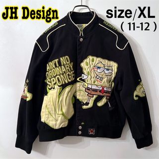 JH Design スポンジボブ レーシングジャケット 子供XL大人XS 黒×黄(その他)