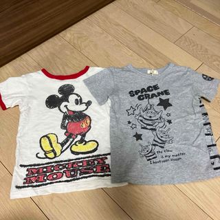 ディズニー　ミッキー  コットン　半袖Tシャツ　110cm 男女兼用　2枚セット(Tシャツ/カットソー)