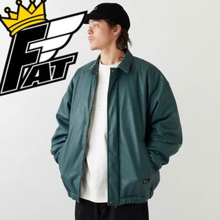 エフエーティー(FAT)の美品　FAT QUEENS 革ジャン　Lサイズ　GREEN(レザージャケット)