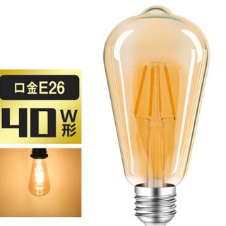 レトロな光　LEDエジソンランプ　５個セット　未使用　箱あり(蛍光灯/電球)