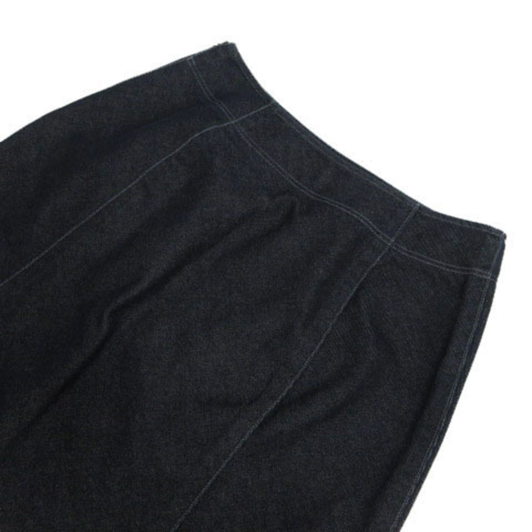 COMME CA ISM(コムサイズム)のコムサイズム スカート デニム 台形 ミディ丈 コットン混 ネイビー 紺 M レディースのスカート(ひざ丈スカート)の商品写真
