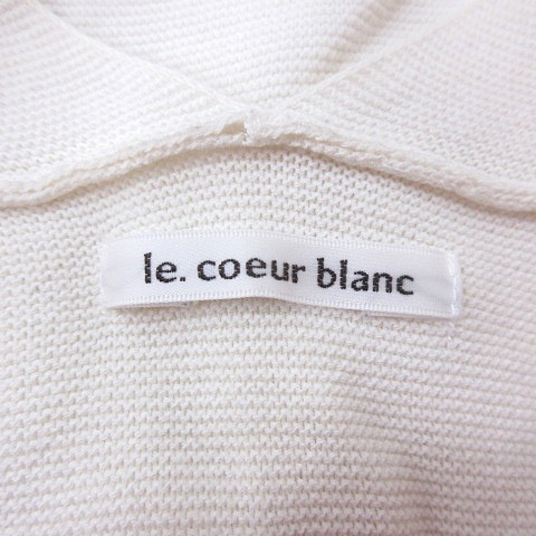 le.coeur blanc(ルクールブラン)のルクールブラン ニット カットソー Vネック 長袖 38 白 アイボリー レディースのトップス(ニット/セーター)の商品写真