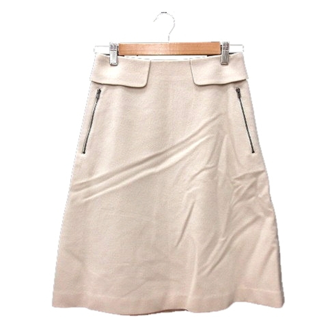 DES PRES(デプレ)のデプレ トゥモローランド フレアスカート ひざ丈 ウール カシミヤ混 0 白 レディースのスカート(ひざ丈スカート)の商品写真