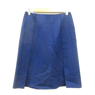トゥモローランドコレクション タイトスカート ひざ丈 ウール 36 青 ブルー(ひざ丈スカート)