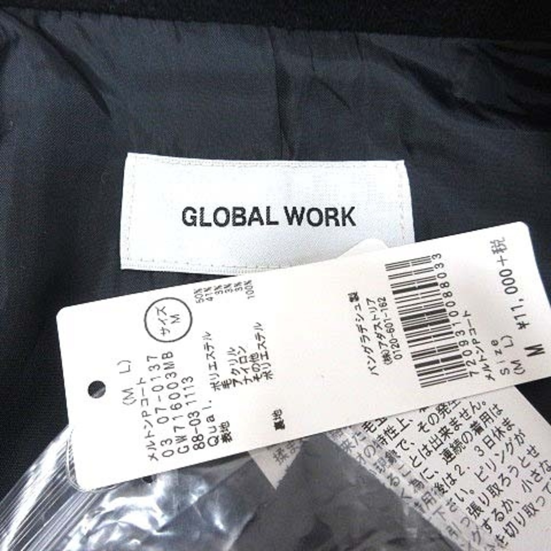 GLOBAL WORK(グローバルワーク)のGLOBAL WORK ピーコート Pコート 総裏地 M 紺 ネイビー /YK レディースのジャケット/アウター(ピーコート)の商品写真