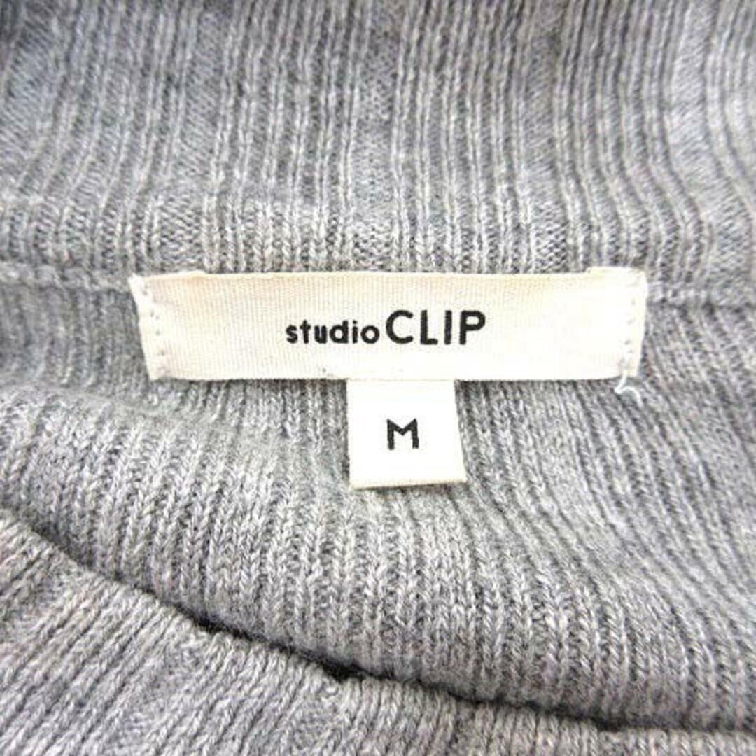 STUDIO CLIP(スタディオクリップ)のStudio Clip ニット カットソー ハイネック 長袖 M グレー ■MO レディースのトップス(ニット/セーター)の商品写真