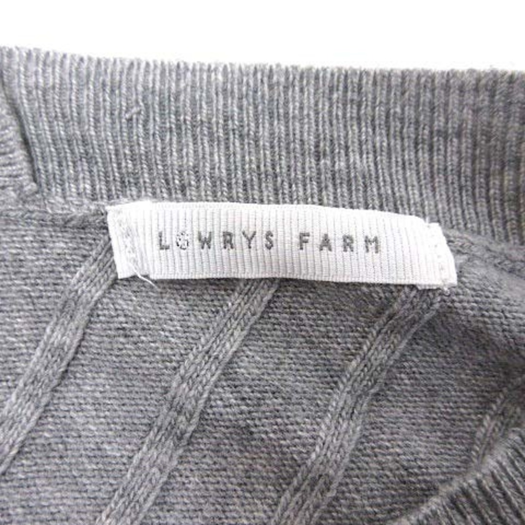 LOWRYS FARM(ローリーズファーム)のLOWRYS FARM ニット カットソー Vネック 長袖 F グレー ■MO レディースのトップス(ニット/セーター)の商品写真