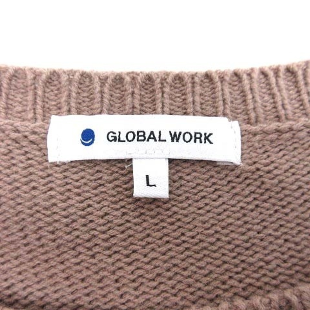 GLOBAL WORK(グローバルワーク)のGLOBAL WORK ワンピース チュニック ニット ウエストマーク L 茶 レディースのトップス(チュニック)の商品写真