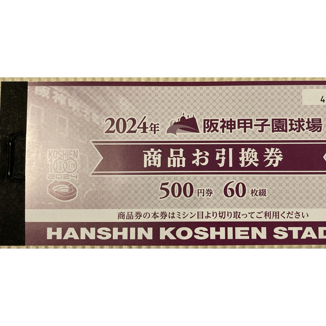 2024年甲子園球場商品お引換券3万円分商品券 野球 2024年甲子園球場商品お引換券3万円分商品券 野球