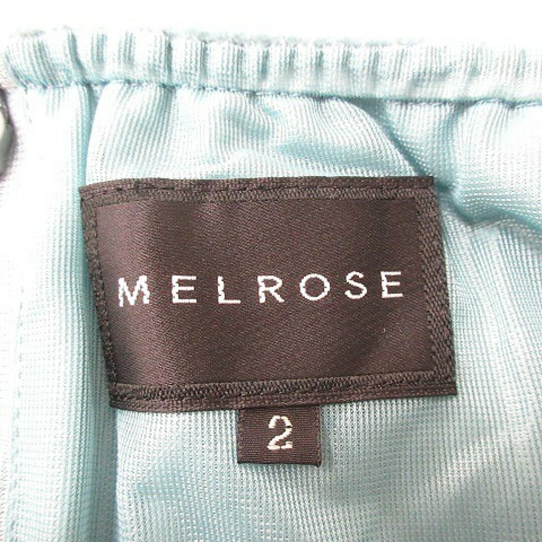 MELROSE(メルローズ)のメルローズ MELROSE ワンピース ミニ 半袖 リボン ベロア 2 緑 レディースのワンピース(ミニワンピース)の商品写真