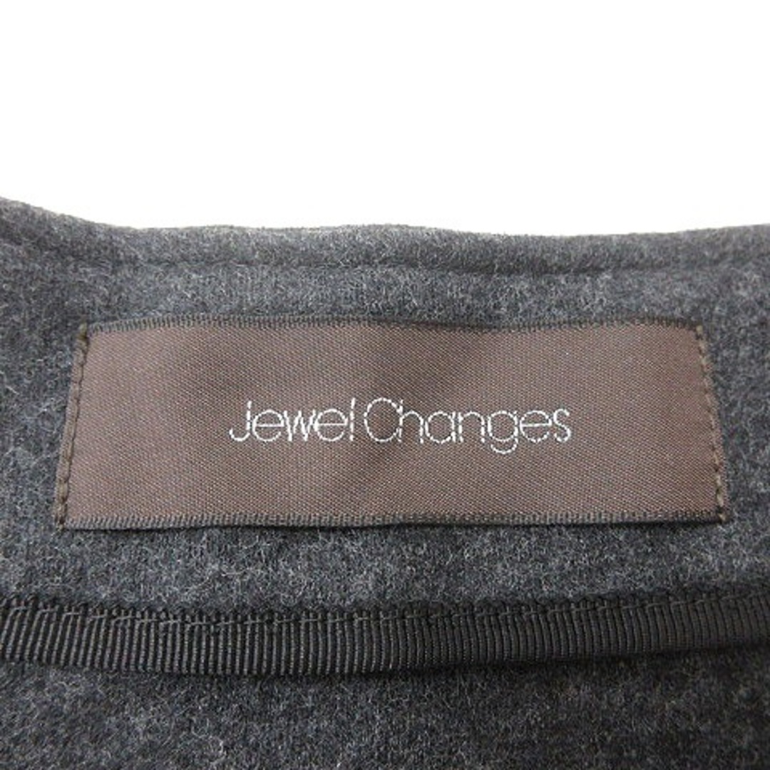 Jewel Changes(ジュエルチェンジズ)のジュエルチェンジズ アローズ ワンピース ミニ 長袖 ウール グレー レディースのワンピース(ミニワンピース)の商品写真