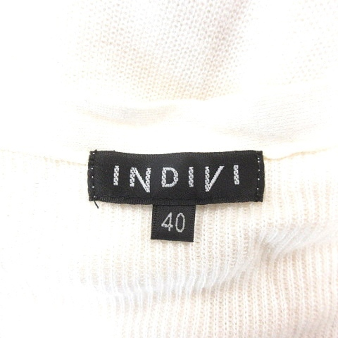 INDIVI(インディヴィ)のインディヴィ ニットチュニック Vネック 切替 カシミヤ混 長袖 アイボリー レディースのトップス(チュニック)の商品写真