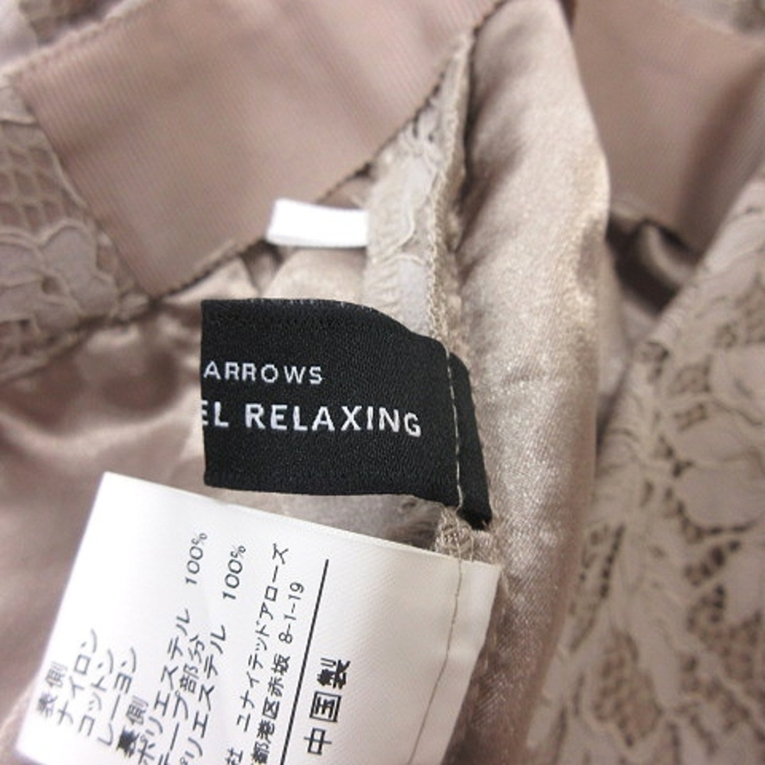 UNITED ARROWS green label relaxing(ユナイテッドアローズグリーンレーベルリラクシング)のグリーンレーベルリラクシング タイトスカート ミモレ 総レース 36 ベージュ レディースのスカート(ロングスカート)の商品写真