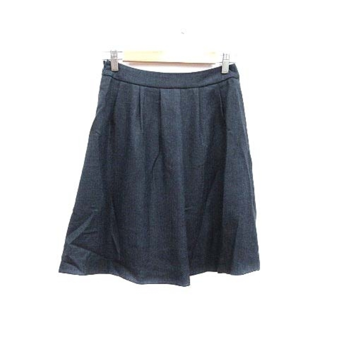 LOUNIE(ルーニィ)のルーニィ LOUNIE フレアスカート ひざ丈 ウール 38 黒 ブラック レディースのスカート(ひざ丈スカート)の商品写真