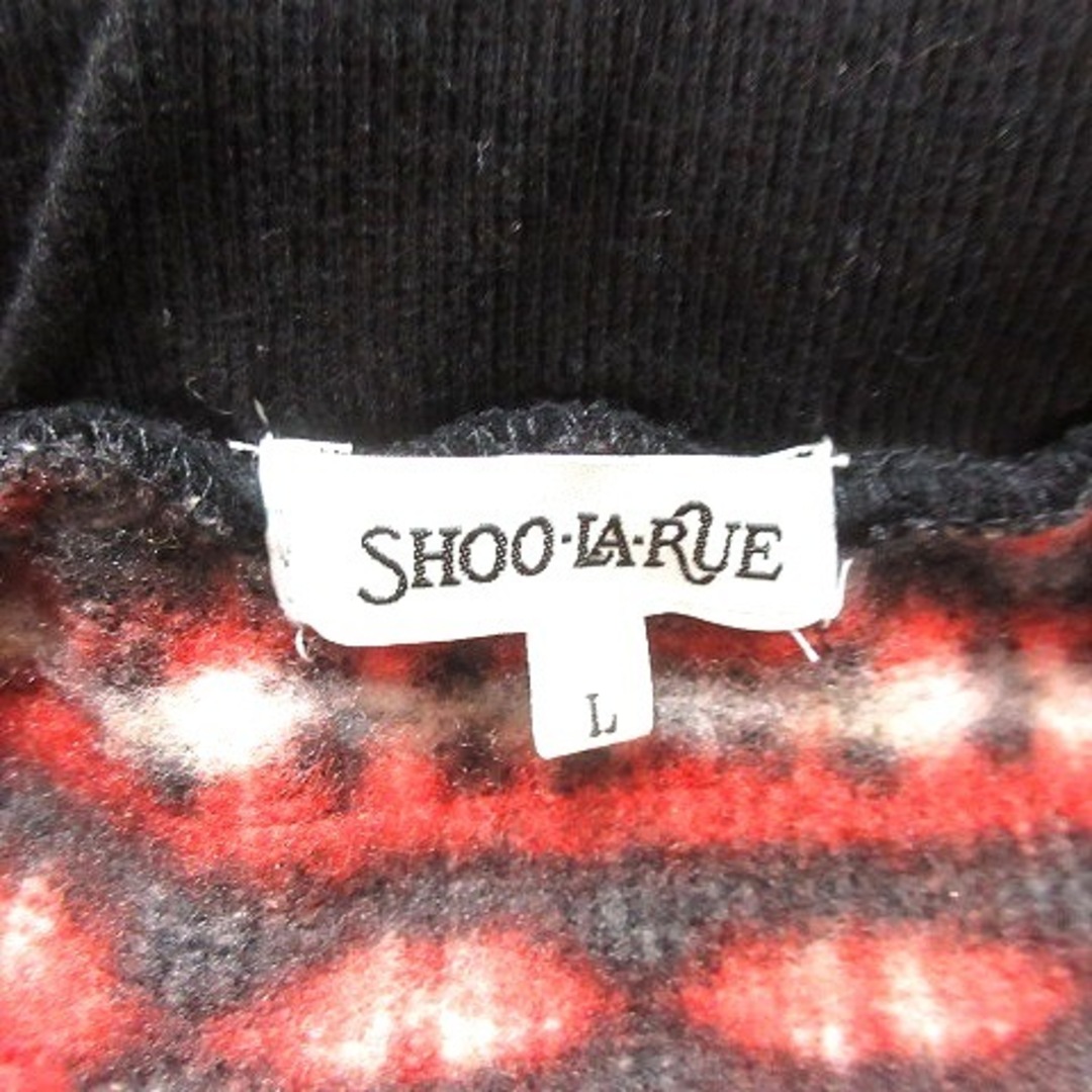 SHOO・LA・RUE(シューラルー)のシューラルー タイトスカート マキシ ロング ニット総柄 裏起毛 L 赤 ■MO レディースのスカート(ロングスカート)の商品写真