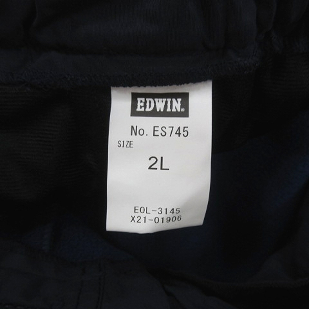 EDWIN(エドウィン)のエドウィン ジャージ フリースパンツ 切替 裏起毛 2L 青 ブルー 紺 ■MO メンズのパンツ(スラックス)の商品写真
