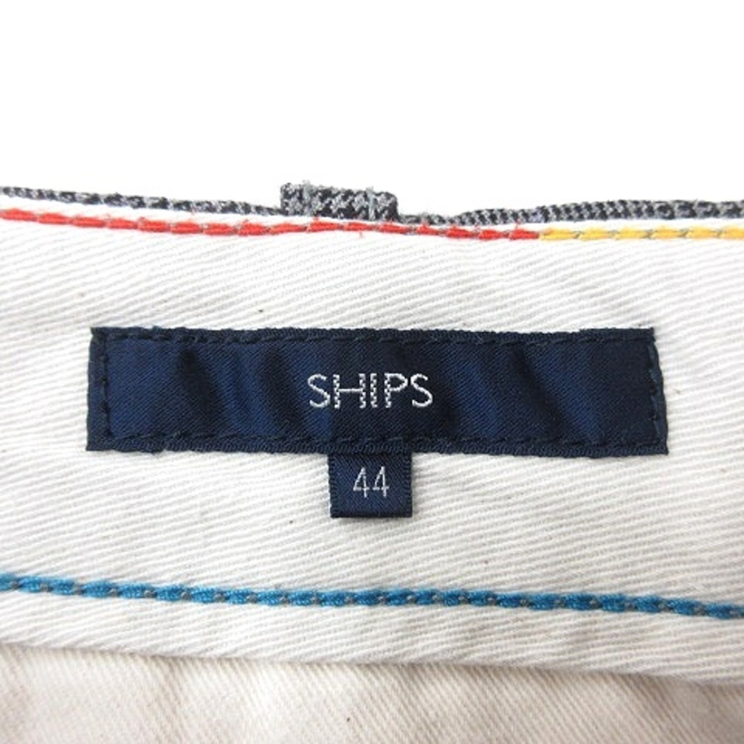 SHIPS(シップス)のシップス ストレートパンツ グレンチェック ウール 44 グレー ■MO メンズのパンツ(スラックス)の商品写真