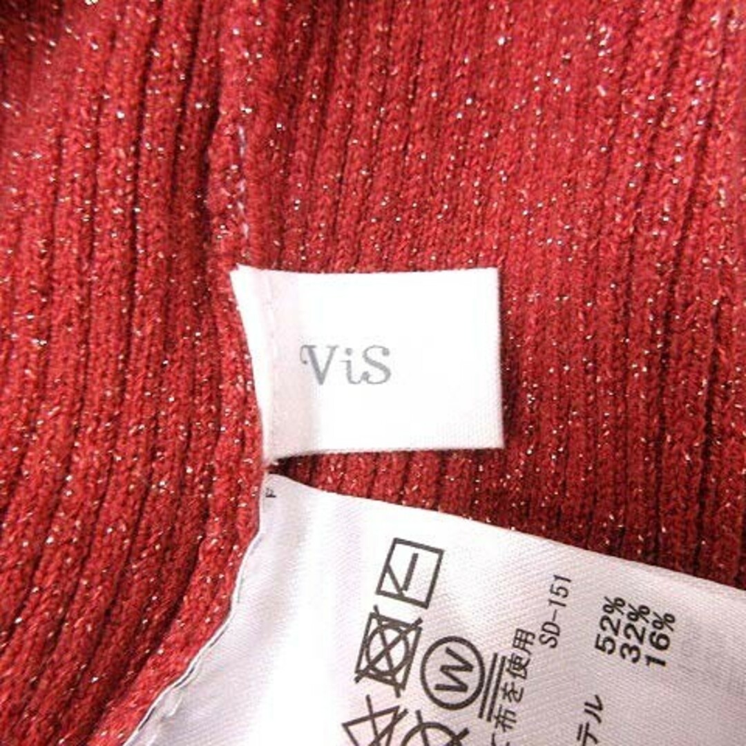 ViS(ヴィス)のビス ViS ニット カットソー 長袖 F 赤 レッド /YK レディースのトップス(ニット/セーター)の商品写真