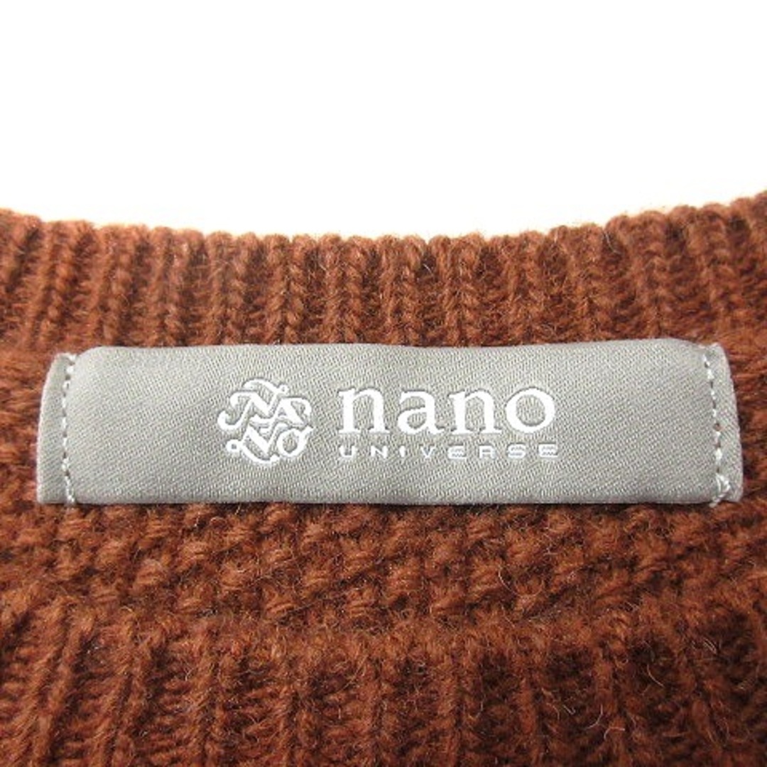 nano・universe(ナノユニバース)のナノユニバース ニット セーター 長袖 S 茶 ブラウン ■MO メンズのトップス(ニット/セーター)の商品写真