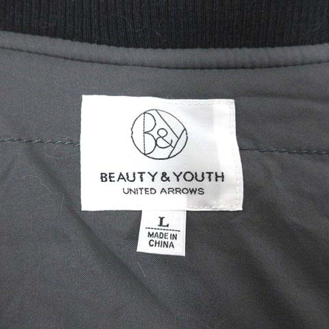 BEAUTY&YOUTH UNITED ARROWS(ビューティアンドユースユナイテッドアローズ)のB&Y ユナイテッドアローズ 中綿ジャケット スタジャン ナイロン L 黒 メンズのジャケット/アウター(スタジャン)の商品写真