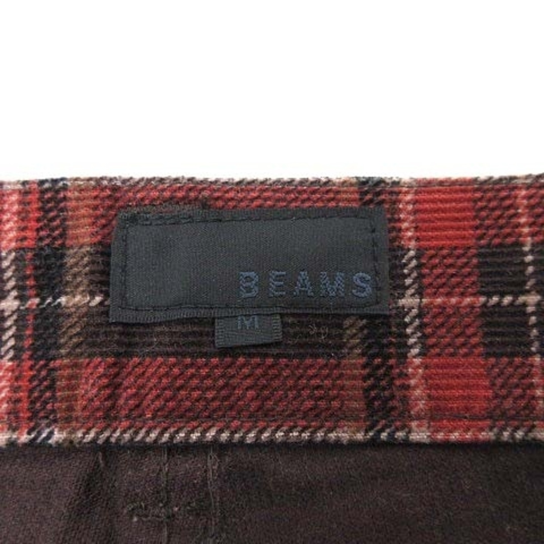 BEAMS(ビームス)のBEAMS テーパードパンツ コーデュロイ チェック M 赤 レッド 茶 /YK メンズのパンツ(スラックス)の商品写真