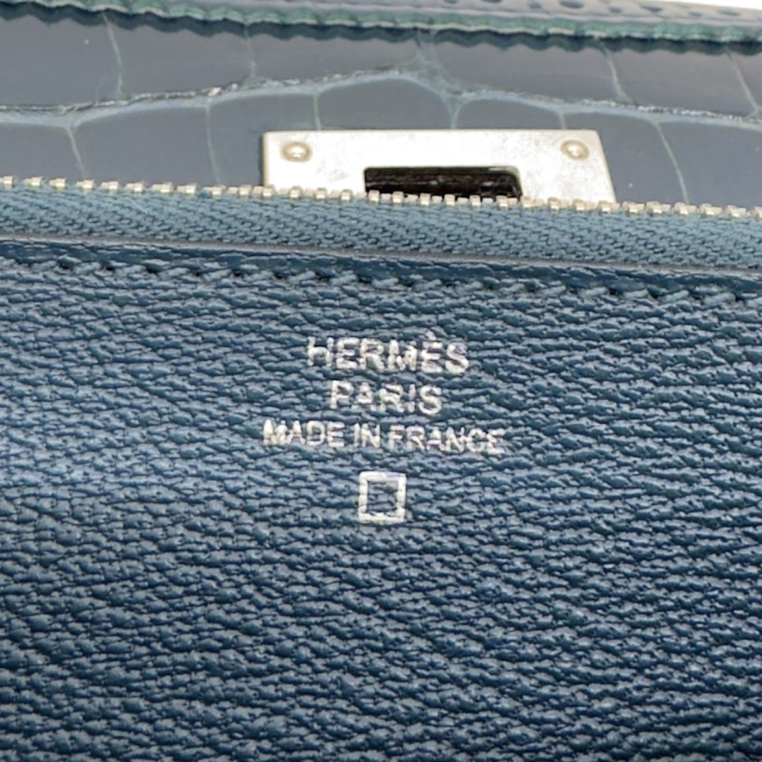 Hermes(エルメス)のエルメス ケリーウォレット ギリーズ アリゲーター クロコダイル 財布 長財布 ロングウォレット ブルー レディースのファッション小物(財布)の商品写真