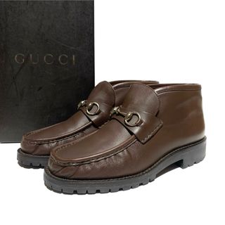 Gucci - ☆良品 グッチ ホースビット レザー ショートブーツ ローファー イタリア製