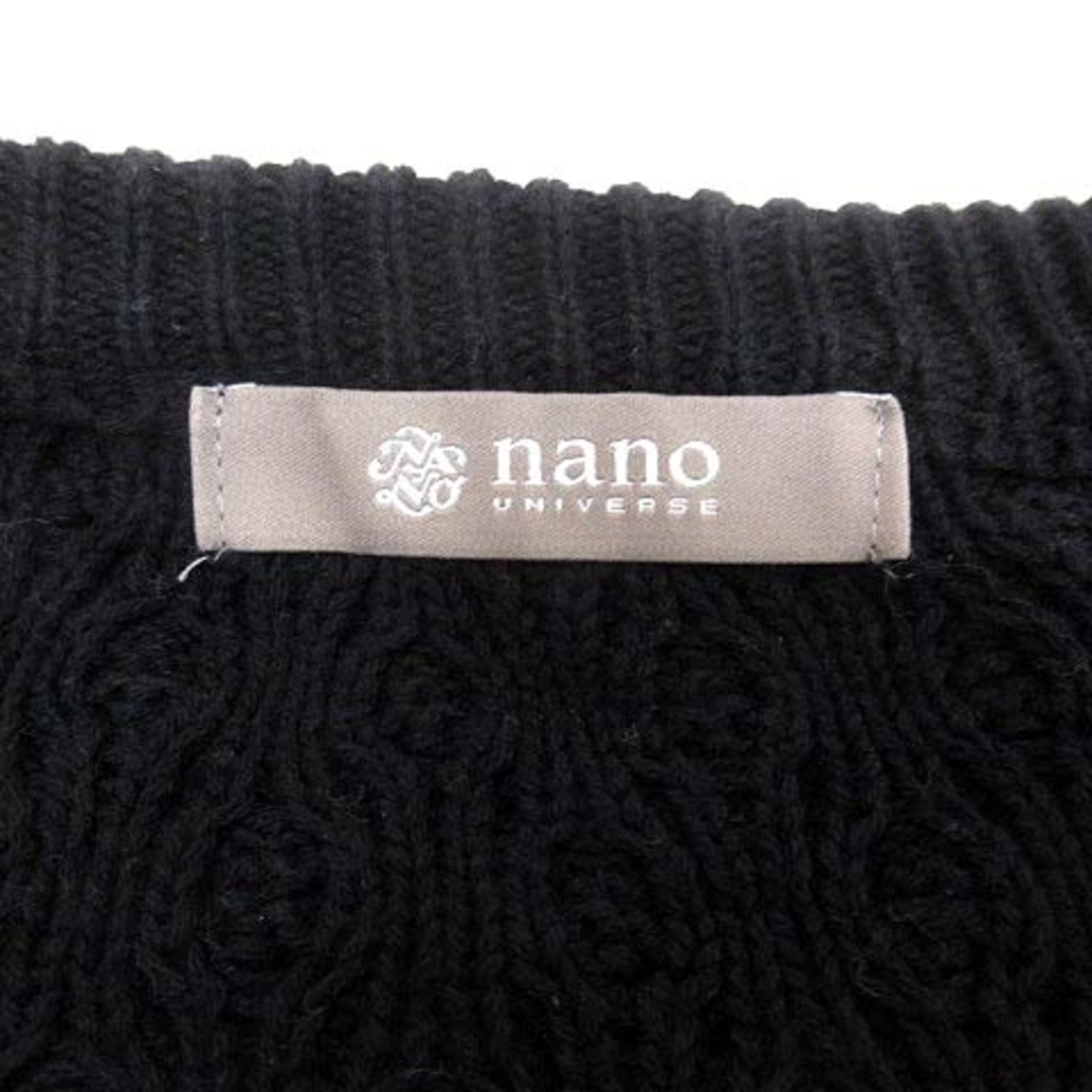 nano・universe(ナノユニバース)のナノユニバース nano universe ニット セーター XL 黒 ブラック メンズのトップス(ニット/セーター)の商品写真