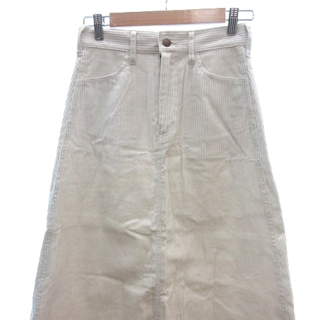 GRL(グレイル)のグレイル 台形スカート フレア ロング コーデュロイ M アイボリー 白 ■MO レディースのスカート(ロングスカート)の商品写真