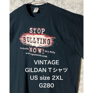 ギルタン(GILDAN)の【レア】US古着 2XL size VINTAGE GILDANブラックTシャツ(Tシャツ/カットソー(半袖/袖なし))