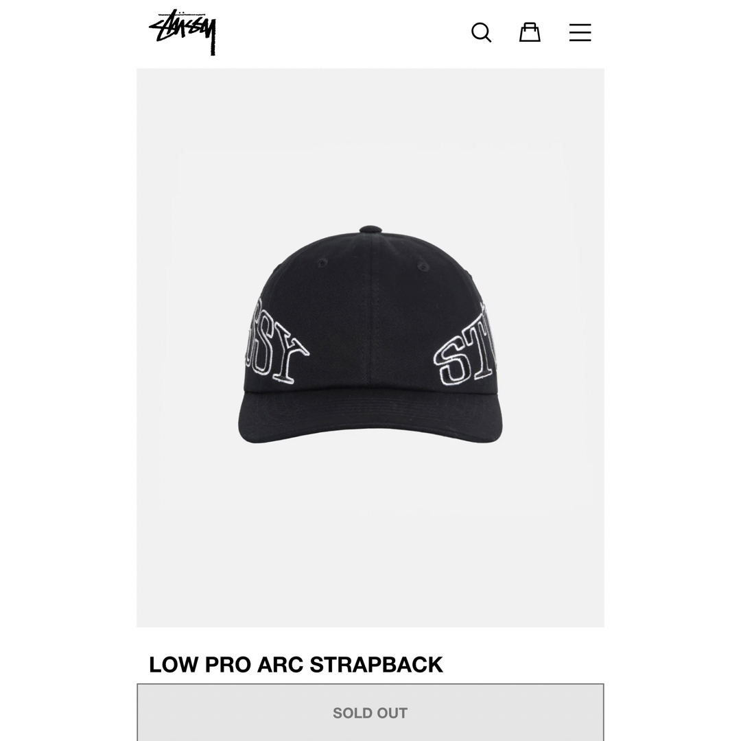 STUSSY(ステューシー)のSTUSSY LOW PRO ARC STRAPBACK メンズの帽子(キャップ)の商品写真