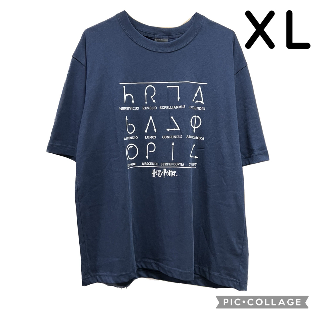 GU(ジーユー)の◆ GU ハリーポッター グラフィックT 5分袖 ネイビー XL . メンズのトップス(Tシャツ/カットソー(半袖/袖なし))の商品写真