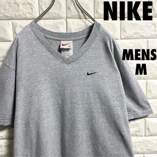ナイキ(NIKE)の90s NIKE ナイキ　白タグ　Vネック半袖Tシャツ　刺繍ロゴ　メンズMサイズ(Tシャツ/カットソー(半袖/袖なし))