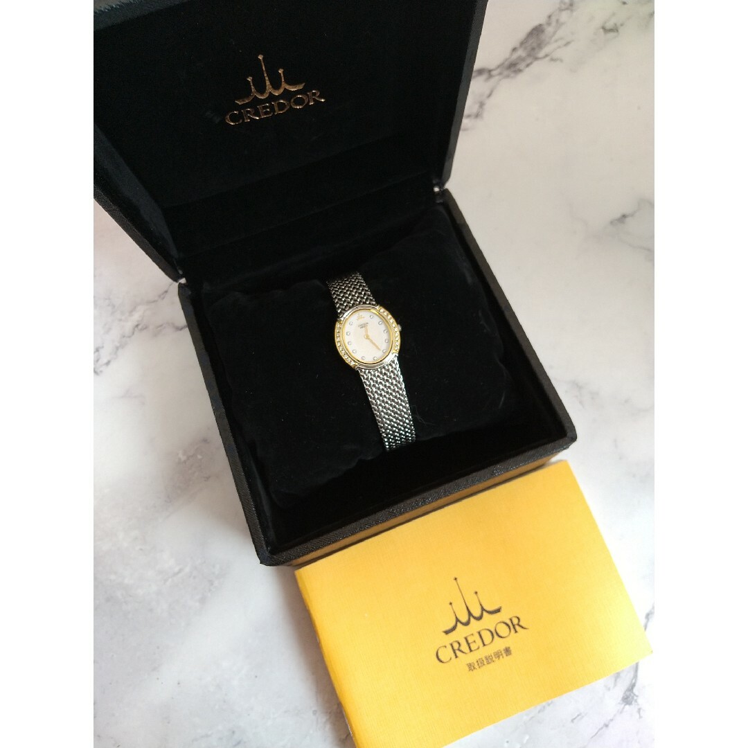 CREDOR(クレドール)のクレドール シグノGSWE940 難有り 18KT 31Pダイヤ クォーツ レディースのファッション小物(腕時計)の商品写真