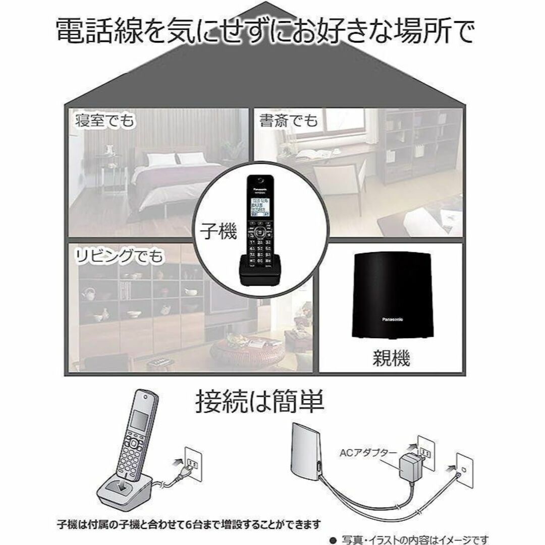 パナソニック デジタルコードレス電話機VE-GDL45DL-W スマホ/家電/カメラの生活家電(その他)の商品写真