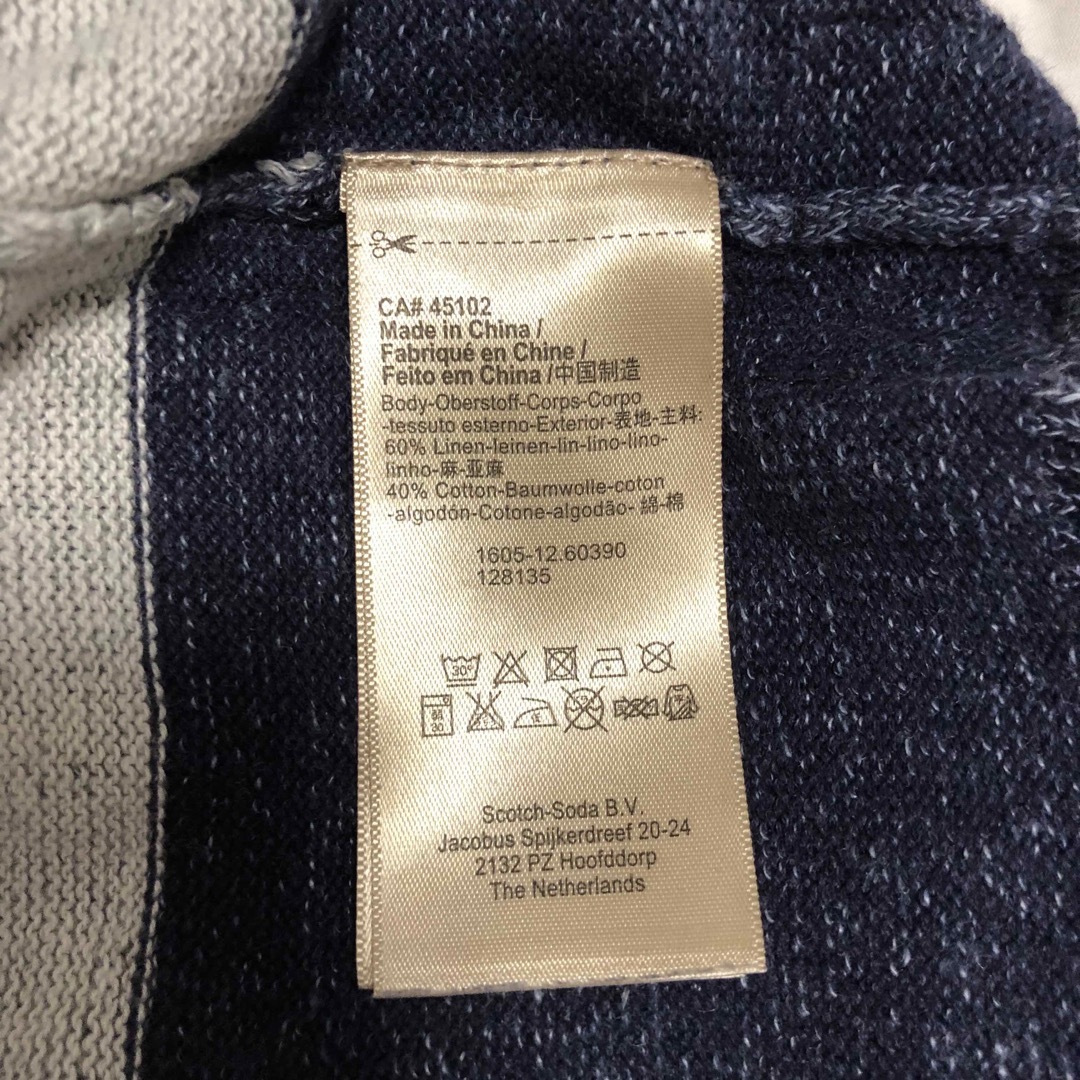 SCOTCH & SODA(スコッチアンドソーダ)のSCOTCH&SODA メンズ　セーター　紺×ライトグレー　M メンズのトップス(ニット/セーター)の商品写真