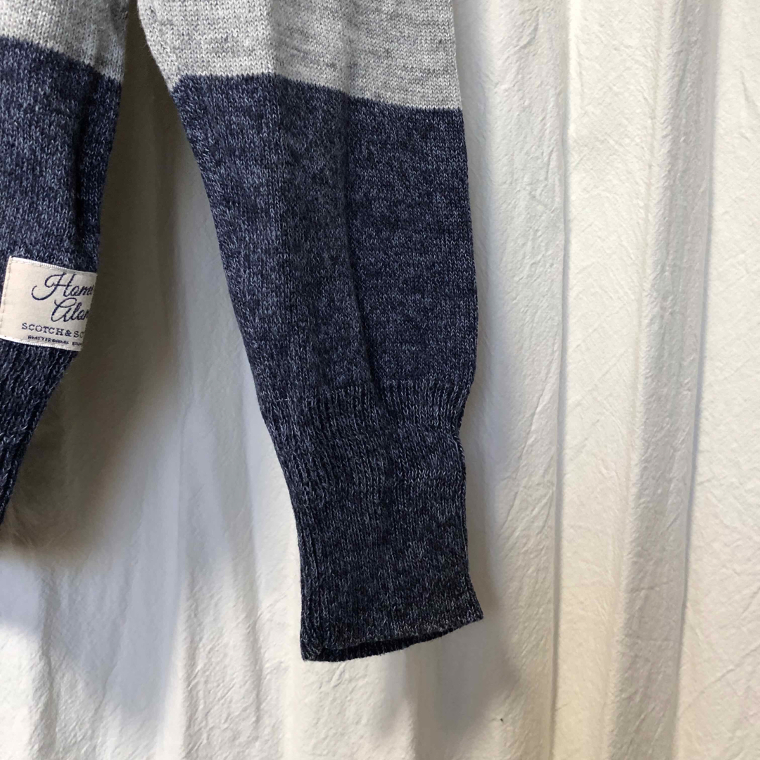 SCOTCH & SODA(スコッチアンドソーダ)のSCOTCH&SODA メンズ　セーター　紺×ライトグレー　M メンズのトップス(ニット/セーター)の商品写真