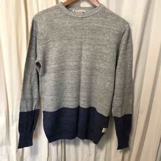 スコッチアンドソーダ(SCOTCH & SODA)のSCOTCH&SODA メンズ　セーター　紺×ライトグレー　M(ニット/セーター)