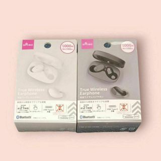 ダイソー(DAISO)のDAISO　完全ワイヤレスイヤホン　TWS-G273　白黒2個セット(ヘッドフォン/イヤフォン)