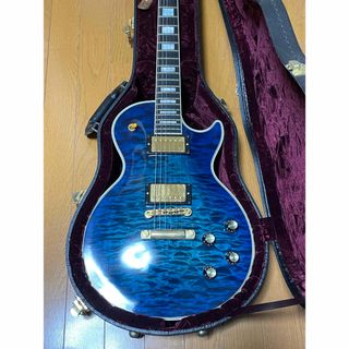 ギブソン(Gibson)のGibson  Les Paul Custom インディゴブルー　キルトトップ(エレキギター)