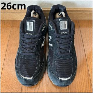 ニューバランス(New Balance)のアメリカUSA製 ニューバランス　M990BK4   ブラック　黒　26cm(スニーカー)