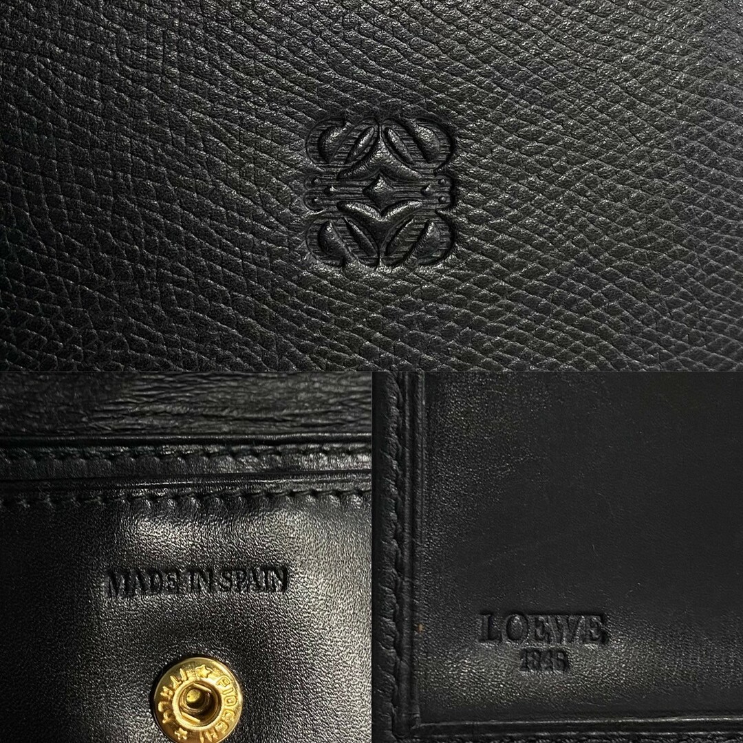 LOEWE - 極 美品 希少品 LOEWE ロエベ アナグラム ロゴ 刻印 レザー 本