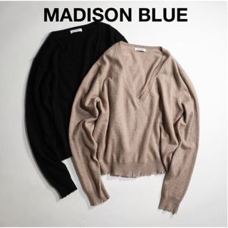 マディソンブルー(MADISONBLUE)の【MADISON BLUE】ウールラクーンVネックニット (ニット/セーター)