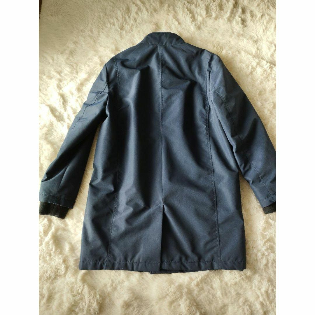 アンドリューマーク  ANDREW MARC  スタンドカラー 中綿 コート 紺 メンズのジャケット/アウター(ステンカラーコート)の商品写真
